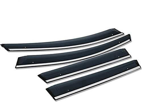 Fensterabweiser Autofenster Visier Für V-W TOURAN 2011-2015 Mit Edelstahl-Dekorleisten Windabweiser 4St. / Set