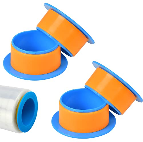 Worldity Schrumpffoliengriff, 2 Paar manueller Stretchfolienspender für Versand, Palette, Verpackung und Umzugsbedarf, passend für 5,1 cm - 7 cm Kernschrumpffolienhalter, blau