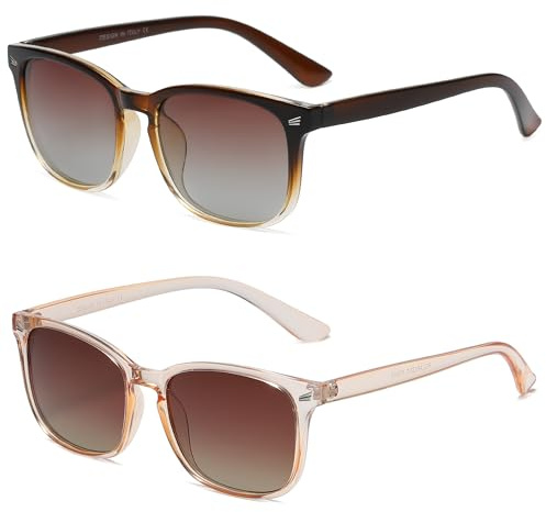 DUSHINE Polarized Sunglasses for Women Classic Retro Style UV400 Protection