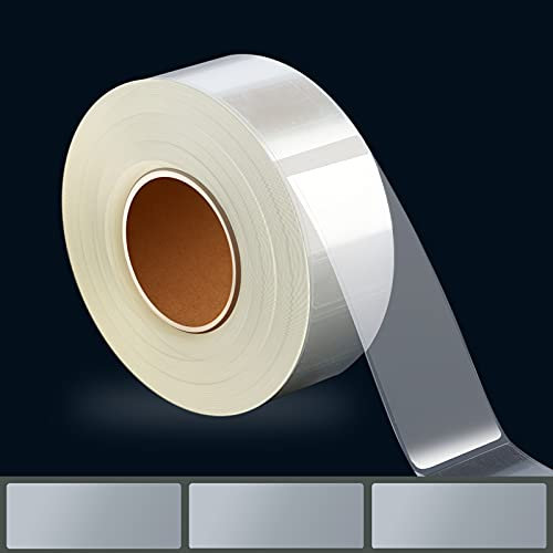 AIEX 500 Stück 8x3cm Transparente Selbstklebend Etikettenschutz Rollen, Wasserdicht Durchsichtige Rechteck Etiketten für Klassenzimmer Schule Bibliotheksbücher