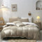 Boqingzhu Bettwäsche 135x200cm Braun Beige Weiß Uni Wendebettwäsche Set Microfaser Bettbezug und Kissenbezug 80x80cm mit Reißverschluss