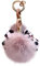 LSGGTIM Plüsch Schlüsselanhänger Pompom Ball mit Leopard Muster Bowknot Taschenanhänger Damen Bommel Keychain Plüschball Pom Pom Schlüsselbund Auto Schlüsselanhänger für Frauen Mädchen-15cmx9cm