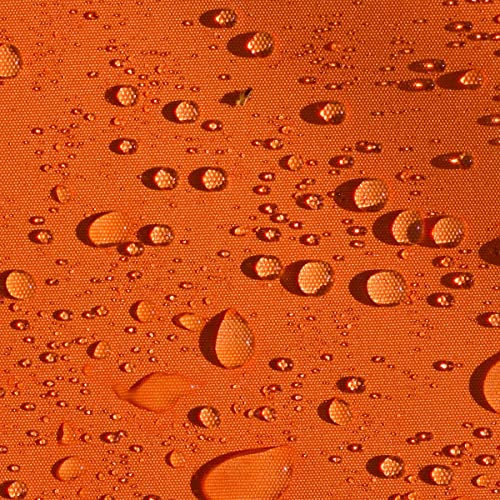 AQUA DENVER Wasserdichter Polyester Stoff Reißfest für Vordächer, Zelte, Outdoorbekleidung, Garten Meterware Farbpalette (Orange)