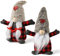 D-FantiX Weihnachtszwerge Dekorationen, 2 Stück handgemachte schwedische Tomte Xmas Gnomes Plüsch Ornamente, Santa Figuren mit Buffalo Plaid, Elf Puppe Weihnachten Tisch Dekorationen Geschenk