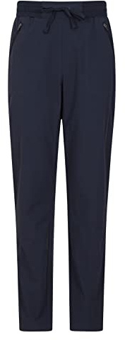 Mountain Warehouse Explorer Womens Trousers - UV Protection Ladies Bottoms, Lightweight, Shrink & Fade Proof, Multiple Pockets - Spring Summer, Outdoors Dark Blue (Regular Length) 16