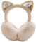 SUGSHYN Ohrenwärmer Kinder Ohrenschützer aus Weichem Plüsch Mädchen Winter Winddicht und Warm Ear Muffs mit Pailletten Katzenohren für Den Außenbereich Kälte(Beige)