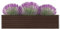 FIRBNUS Pot de Fleurs Extérieur 320x40x77 cm Boîte à Fleurs Profonde et Large Lit Surélevé de Balcon Métal Jardinière Jardin Facile à Assembler Lit de Plantation en Acier Galvanisé Marron