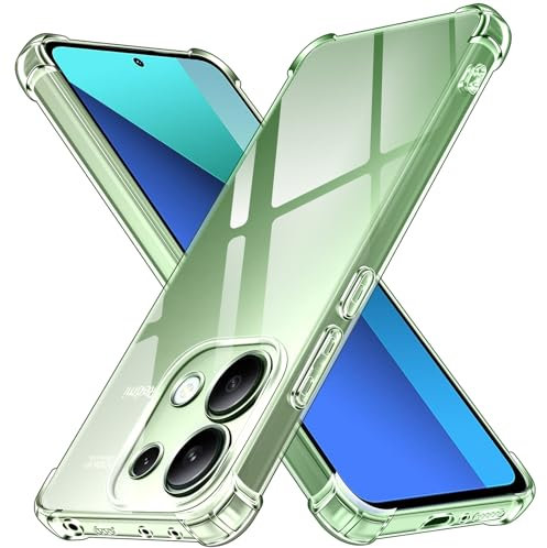 iVoler Cover per Xiaomi Redmi Note 13 4G (Non per Redmi Note 13 5G), Custodia Trasparente per Assorbimento degli Urti con Paraurti in TPU Morbido, Sottile Morbida in Silicone TPU Protettiva Case