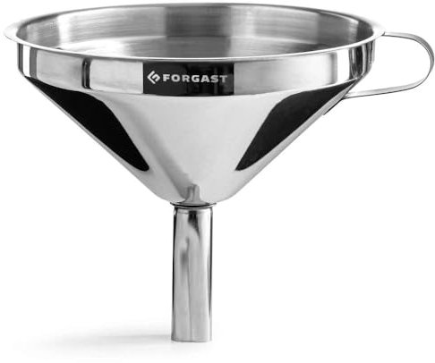 Forgast Imbuto Filtrante, Imputo con Setaccio Filtre, Diametro 15 cm, Acciaio Inox, con Manico, Setaccio Rimovibile, Lavabile in Lavastoviglie, Imbuto da Cucina