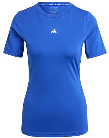 adidas Women's Techfit Training T-Shirt, Semi Lucid Blue, XL