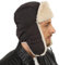 Zavelio Shearling Sheepskin Ushanka Trapper Fur Hat - Herren & Damen Leder Flieger Wintermütze Dunkelbraun mit Hellbraunem Fell XL/XXL, Dunkelbraun