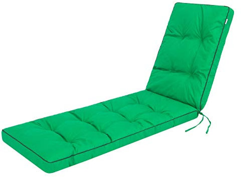 Sales Core Sitzkissen Sonnenliege Liegestuhlkissen |Grün - 201 x 55 x 8 cm | Stuhlkissen Outdoor Liegestuhl Gartenliege Kissen Klappbar Auflage Liegestuhlauflage Stuhl Schaukelstuhl Sonnenbank