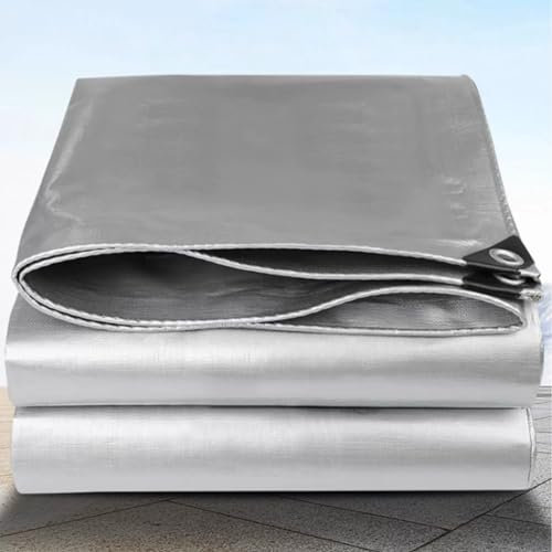 Telone Impermeabile Antistrappo per Esterno PE 180g/m² Impermeabile per coperture Multiuso Rinforzato con Occhielli Copertura per Mobili Camion Piscina Campeggio Copri Legna (2x4m)