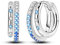 Parmuz 925 Sterling Silber -Ohrring -Reifen für Frauen Leichter Stern Moon Evil Eye Twughed Huggie Hoop Ohrringe mit kubischen Zirkonia hypoallergen klobig ähnen Ohrringen für Mädchen