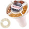 JJWNMLL Snack Bowl for 40 oz Stanley Cup-Silicone Stanley Cup Accessories Ring Snack Tray-Food Container with 4 Compartments-Reusable Snack Holder for Candy Cracker (Cream)