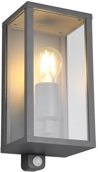 meineWunschleuchte Außenwandleuchte mit Bewegungsmelder, Aluminium in Anthrazit, Höhe 29cm