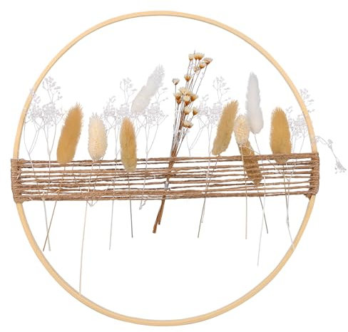 ABOOFAN Dekoration Schlafzimmer Bedroom Decor Blumenornament getrockneten Pflanzen Kranzformen zum Basteln Hochzeitsdekorationen Girlande Zubehör für Kranzdekorationen Kranzschmuck Heu