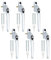Bwintech 6 Pcs in-Line Satin Chrome UPVC Zinc Alloy Window Handle, 43mm Spindle for Indoor and Outdoor UPVC Window