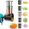 Trancheuse en acier inoxydable pour mixeur KitchenAid, râpe à légumes, râpe à fromage, salade, trancheuse alimentaire, hachoir, poudre de broyage, accessoires avec 5 lames amovibles