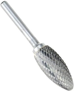 1CP 6-16mm Lima con forma de llama Herramientas manuales Fresa de grabado de metal Fresa rotativa de mango recto Fresa rotativa de carburo cementado en forma de H(12mm,H double groove)