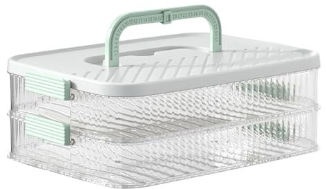 Xasbseulk Ham And Cheese Container For Fridge | Cold Cuts Storage Containers For Fridge, Multi-layer Food Storage Boxes | Removable Stackable Cheese Keeper Box, Airtight Holder Organizer