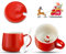 LIHIQIYA Weihnachtstasse mit Schneemann, 3D Tasse Weihnachten mit Deckel und Löffel, Süße Keramik Kindertasse Lustige Kaffeetasse Weihnachts Geschenke Wichtelgeschenke für Frauen Mädchen Freunde Mama