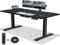 JUMMICO Höhenverstellbarer Schreibtisch mit Kabelloser Ladestation und Euro-Steckdose mit USB, Schreibtisch Höhenverstellbar Elektrisch Stehtisch, Standing Desk (Schwarze Felsplatte 180x80cm)