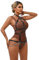 YIYELIY Catena per il corpo in pelle Punk Harness Belt Catene per toracica in pelle Nero Cintura catena in pelle per donne