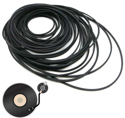 DLPRK 30 pezzi Universal Mix Size Square Tape Machine Belt, comune per walkman, ripetitore, quadrato nastro per macchina, set di cinture in gomma, elastica, audiocassette, musicassette, lettore