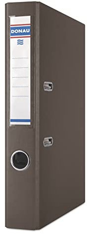DONAU Master Ordner Schmal 25er Pack/DIN A4 / 5 cm / 25 Stück/Braun/Kunststoffbezug PP/Carton Papier Schlitzordner Büroordner Aktenordner Ringordner/Grünen Punkt