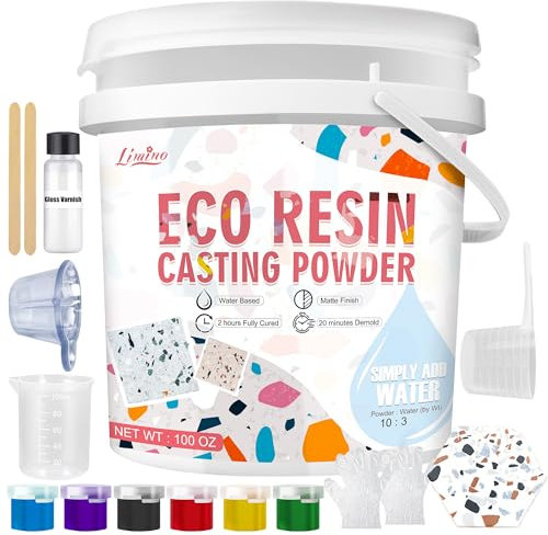 Polvere di Ceramica Bianca - 2.8kg Kit di Polveri in Resina in Ceramica, Indurimento Rapido, Facile da Demolire - Polvere di Gesso per Sculture, Inodore e Liscio per Artigianato per la Casa