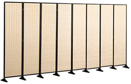 Tragbarer, faltbarer Raumteiler, Sichtschutz für Raumtrennung, 8 Paneele, 180,3 cm hoch