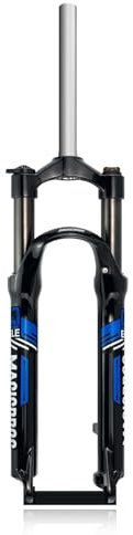 BSFHQS 26 27,5 29 Zoll Mechanische Federung Gabel 1-1/8 Gerade Mountainbike Federgabel Federweg 100mm Scheibenbremse Fahrrad Vorderradgabel 9 * 100mm Schnellspanner Manuelle(Black Blue,27.5)