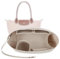 Gliterra Organizer L für Longchamp Tasche, Taschenorganizer für Le Pliage L mit 9 Fach und Schlüsselkette aus Premium Filz(Beige L)