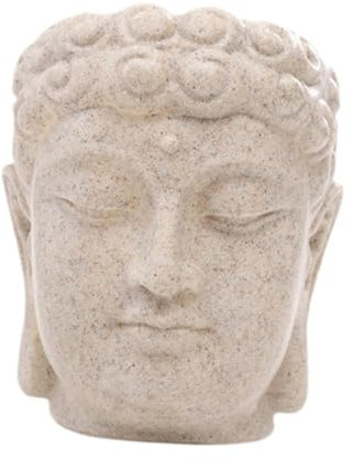 perfk Buddha Kopf Statue für Blütenklopf Pflanzentopf Im Innen Und Außenbereich, Stil a
