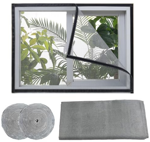 60x100cm,Moustiquaire Fenêtre, Auto-AdhéSif en Maille anti Moustique Fenetre, pour La Plupart des Fenêtres