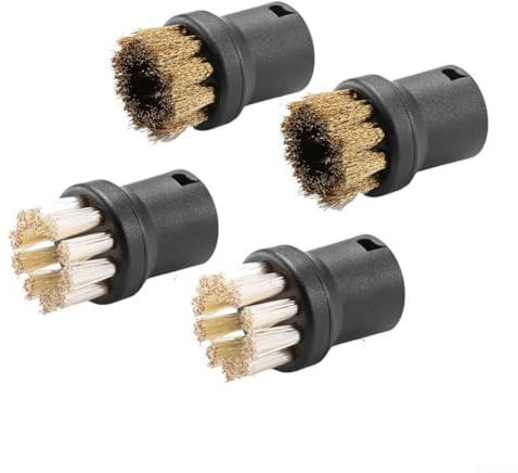 4 Pcs Round Brush Fits for Karcher for SC series SC1 SC2S C3 SC4 SC5 SC952 SC1020 SC2500 SC5800 Steam Cleaner, Round Brush Set, Steam Cleaning Brush