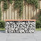 IKAYAA Gabionenbank Gartenbank Gabionen Bank Sitzbank Parkbank Gabione Steinkorb Gabionen - GartenBank aus Natürliches Douglasie 103 x 31,5 x 42 cm