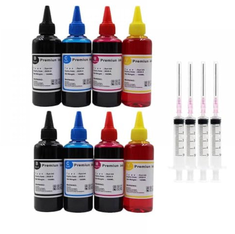 PZPSEQGM Universal Dye Ink Nachfüllkit kompatibel mit 301 302 304 305 XL Drucker Deskjet 2540 2050 2510 2620 2630 2632 5030 5020 3720 3730(2BK 2C 2M 2Y)