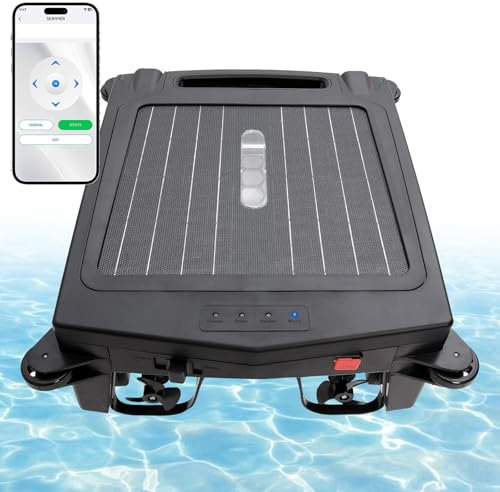 VNATWGOO Pool-Skimmer-Roboter Mit Mobiler Steuerung, Solar- Und Batteriebetrieb, Automatischer Poolreiniger
