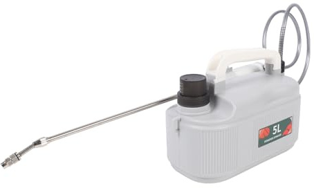 SUNGOOYUE Elektrischer Gartensprüher, 5 L, 2000 MAh, Batteriebetrieben, mit Schultergurt, Zum Besprühen von Zimmerpflanzen und Reinigen von Glas (White)