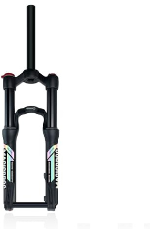 WIQUYBML 20/24IN MTB Air Fork Thru Axle 15x100mm Bike Suspension Forks 90/120mm Travel Front Rebound Damping Disc Brakes 1-1/8 Straight Tube