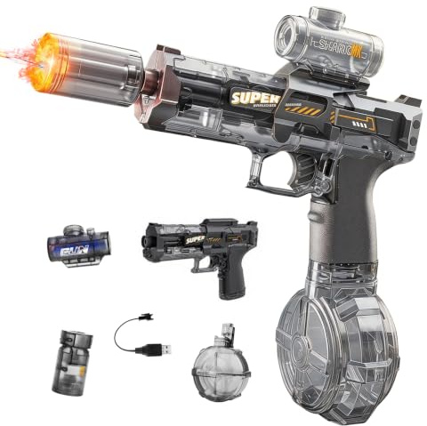 Electric Water Gun for Adults Kids, Automatic Water Gun with Sound & Light