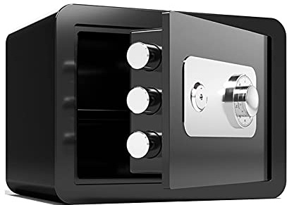 Safes Steel Combinatkey Lock Safe, Brand- und Diebstahlsicherungsschrank, kleine Aktenbox für das Home Office/Schwarz/25 x 35 x 25 cm