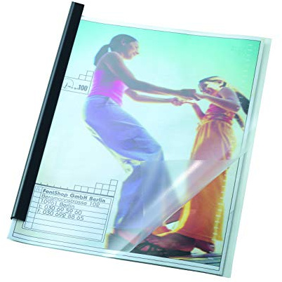 Durable Combi Pack Report A3-Folded to A4 and Spine Bar 60 Sheets 6mm Black Ref 2934-01 [Pack of 100]