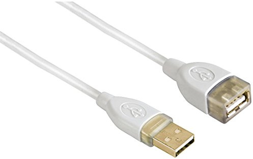 Hama USB-Verlängerungskabel A-Stecker - A-Kupplung, 3 m, Weiß