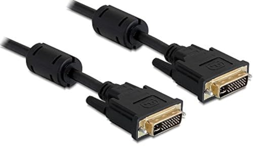 Delock Kabel DVI 24+5 Stecker > DVI 24+5 Stecker 1 m Schwarz
