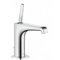 AXOR Wasserhahn Citterio E (Armatur mit Auslauf Höhe 125mm und Zugstangen-Ablaufgarnitur) Chrom