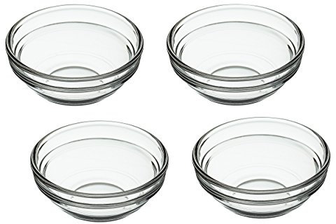 KitchenCraft Glass Pinch Bowls / Sauce Pots, 55 ml (2 fl oz) (Set of 4)