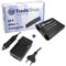 Trade-Shop Offre IM : kit haute performance pour appareil photo Li-ion + batterie chargeur de voiture pour Panasonic Lumix DMC-LZ40 DMC-TZ55 DMC-TZ56 DMC-TZ57 DMC-TZ58 DMC-TZ60 DMC-TZ61 DMC-TZ70 DMC-TZ71